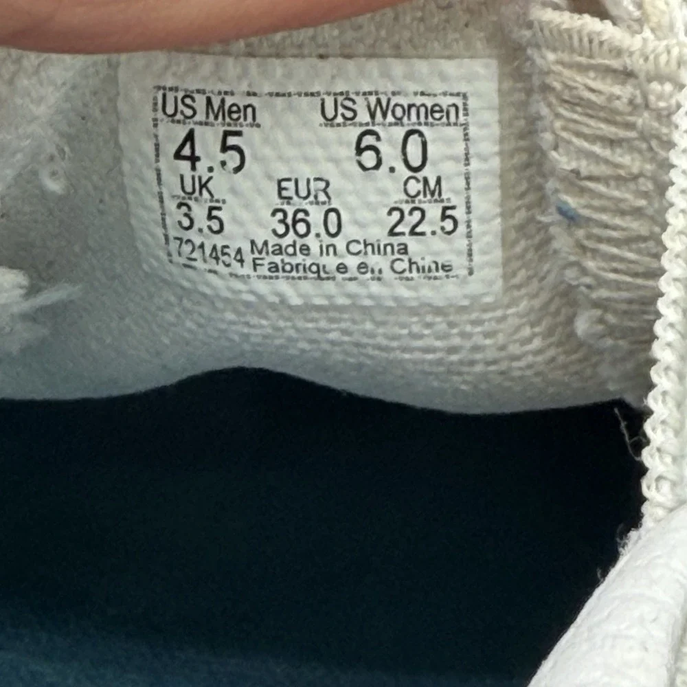 Vans Classic Slip-On Womens‎ Size 6 White Stitch Canvas Checkered Heel Shoes